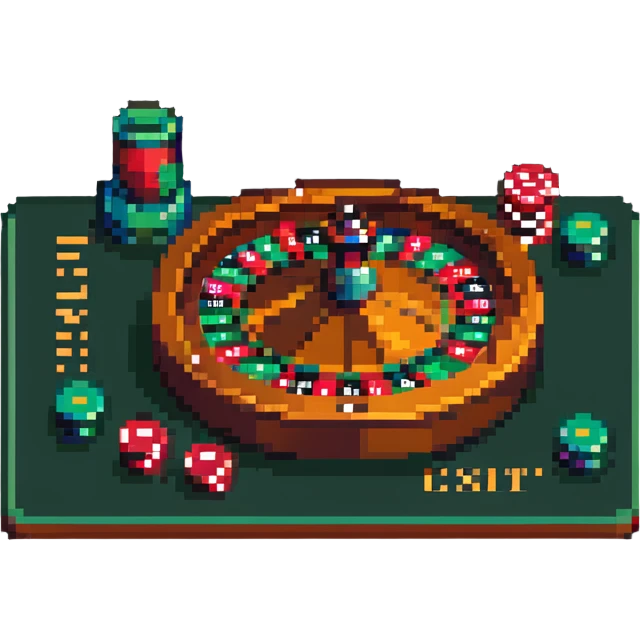 casino scene with roulette emoji