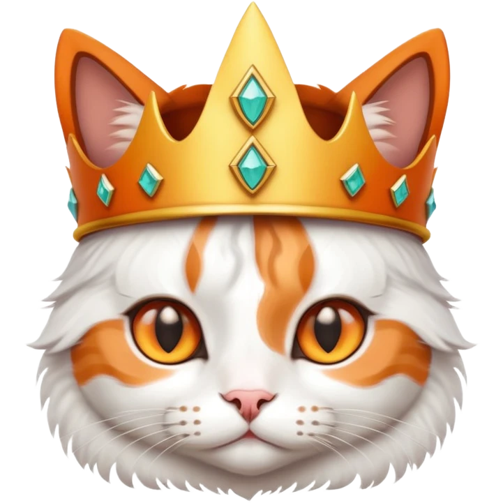 cat wearing a crown emoji