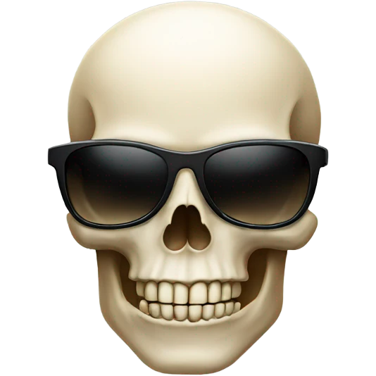 Skull wearing shades emoji