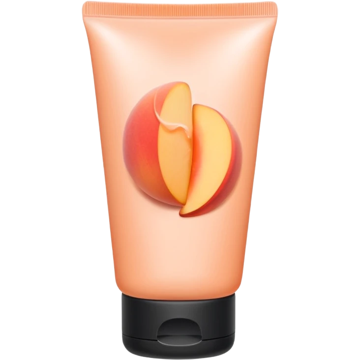solid color light peach plain skincare tube emoji