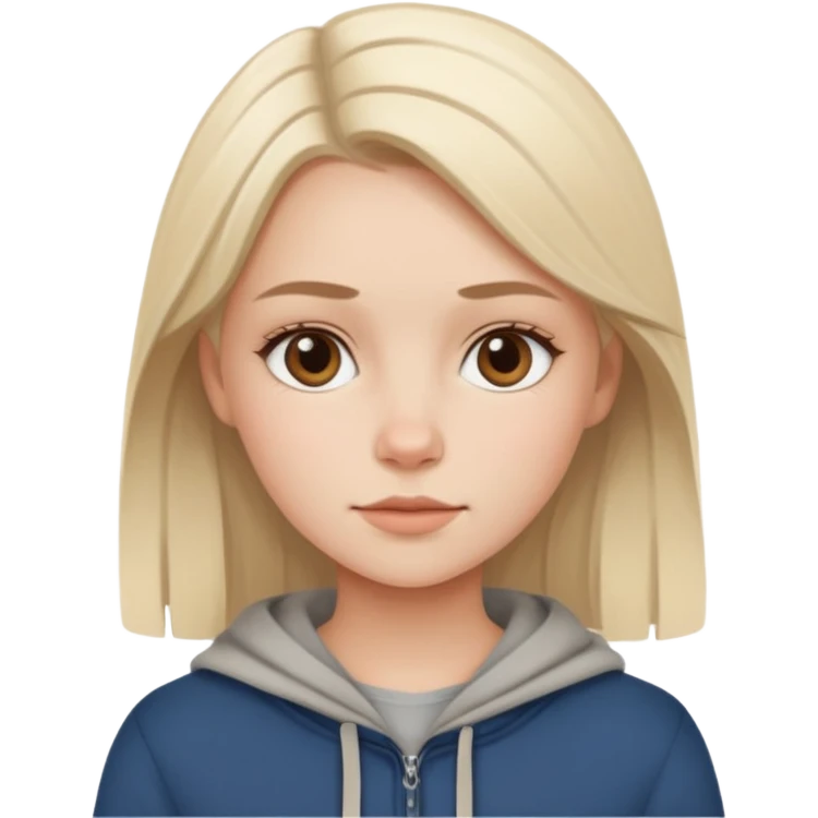 scandinavian girl with modern scandinavian clothes emoji