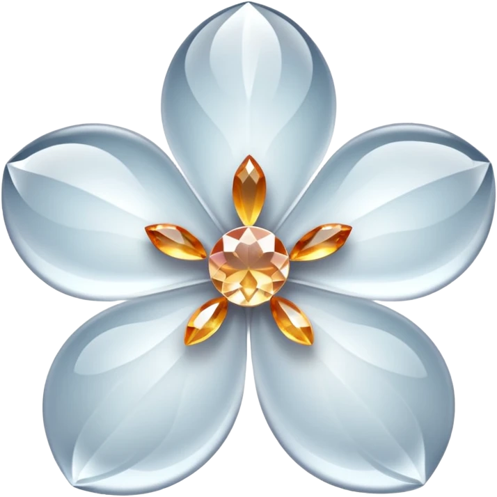 white sakura with a crystal effect emoji