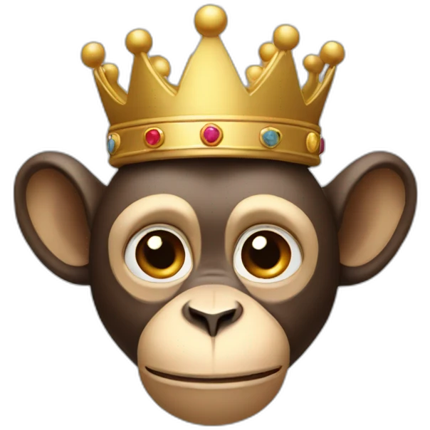 monkey with king's crown emoji