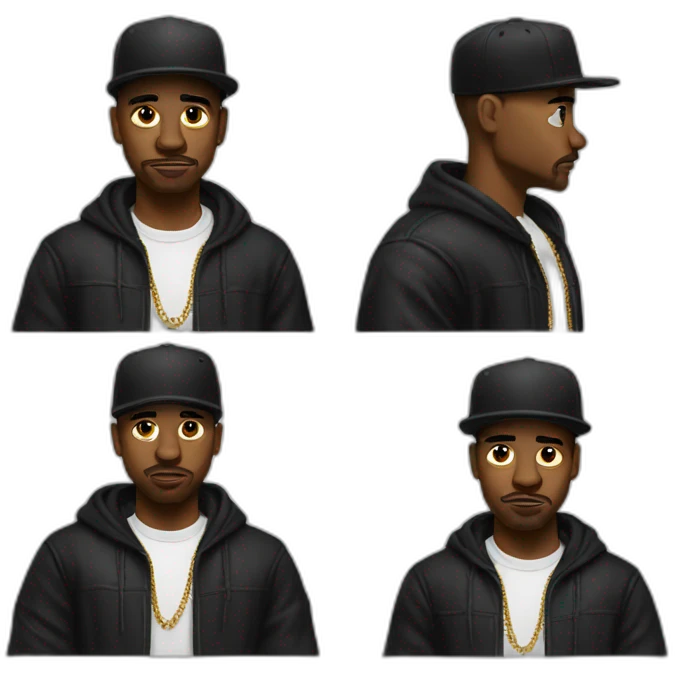 90s Black gangster rapper emoji