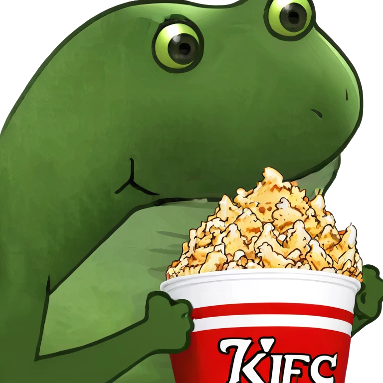 holding a bucket of kfc chicken emoji