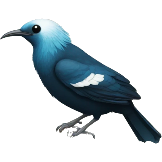 Tui bird white wattle emoji
