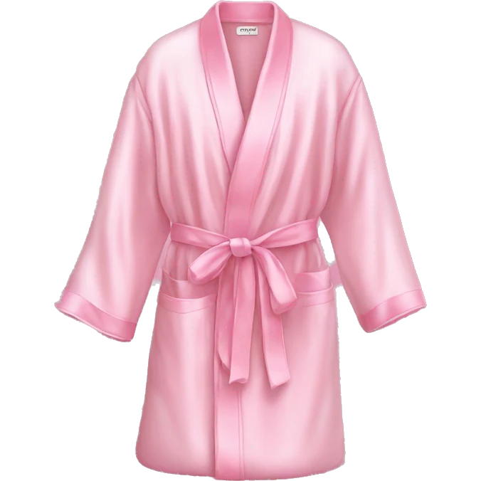 Light pink silk slippers and robe emoji