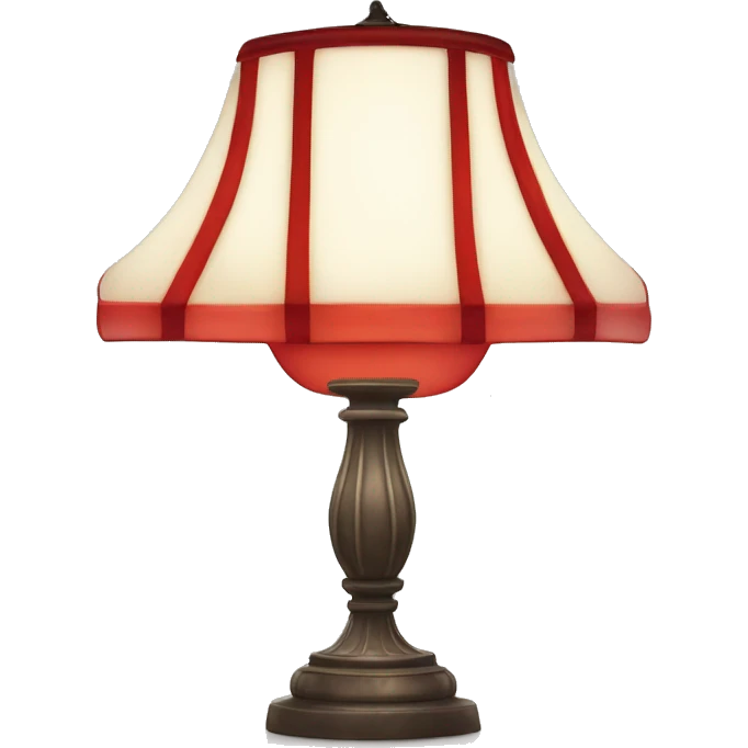 Tiffany lamp in red and white emoji