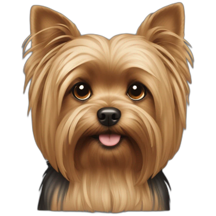 perro chiquito mezcla de yorki despeinado feo viejo pelo negro con canas emoji