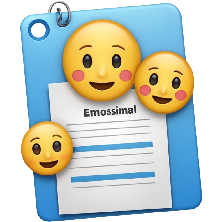 event report document with a happy emoji and a sad emoji emoji