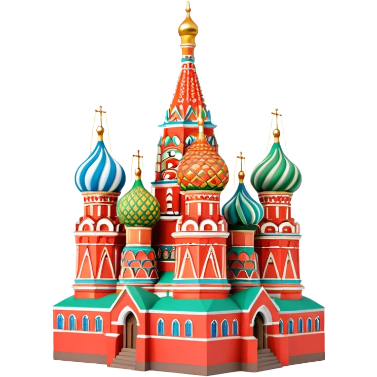 Moscow St. Basil's Cathedral in the form of a figurine souvenir emoji