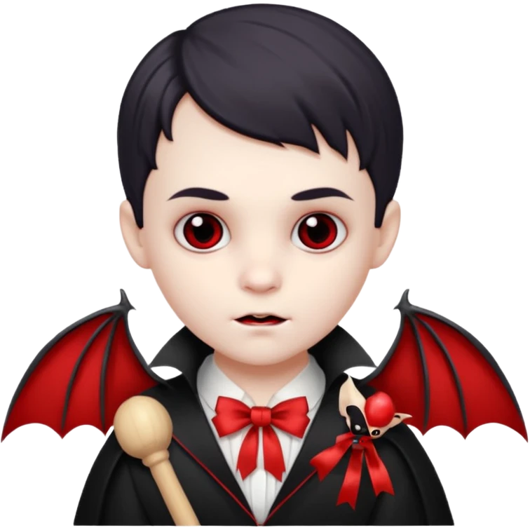 vampire royal child with toy bat emoji