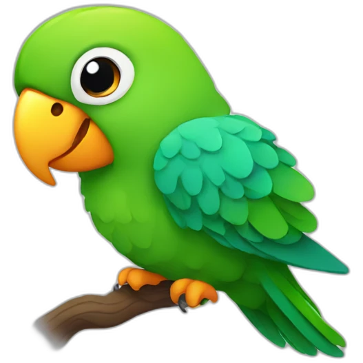 Cute little chubby Parrot emoji