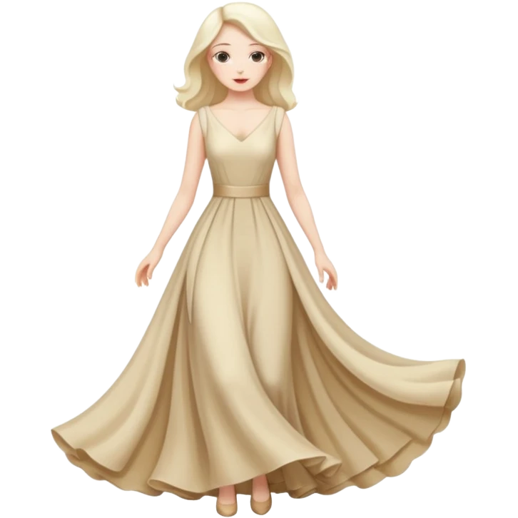 Real star face with a full body 👗 emoji