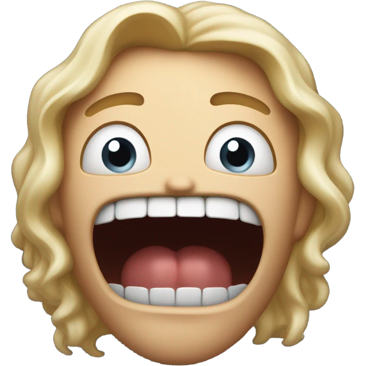 Person with a massive gasping mouth jaw drop emoji