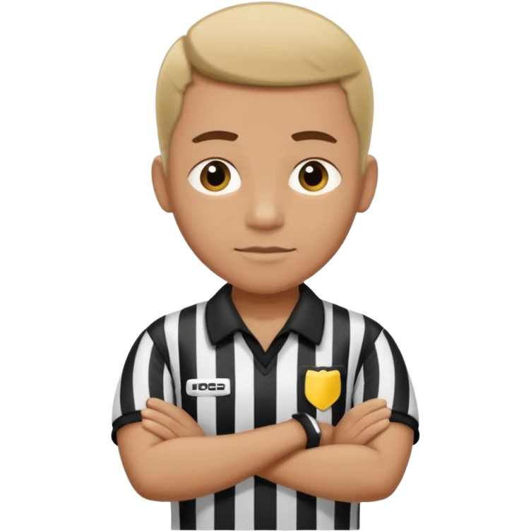 referee with crossed arms up emoji