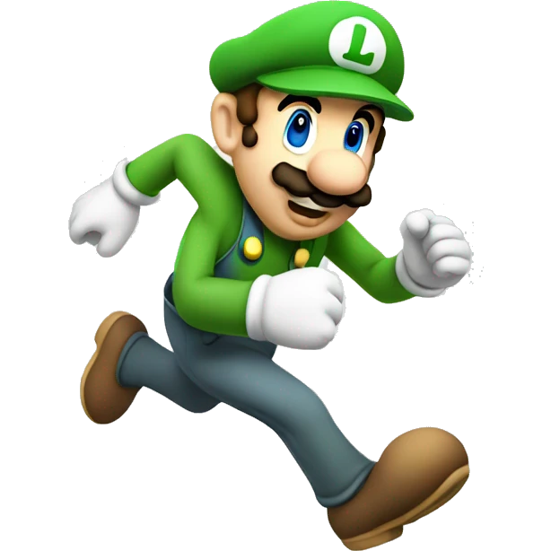 Luigi running emoji