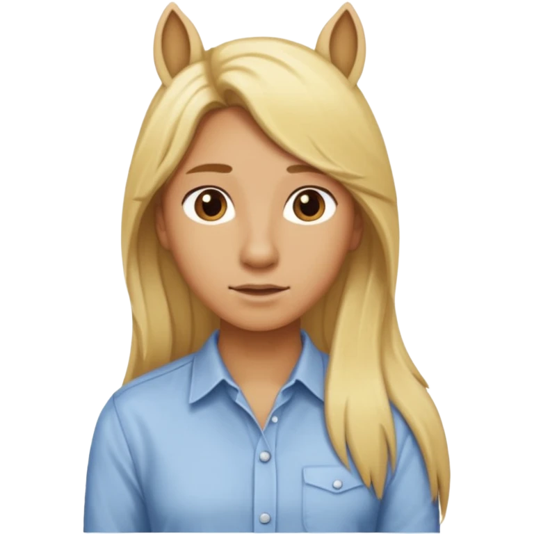 horse with long blonde hair and shirt emoji