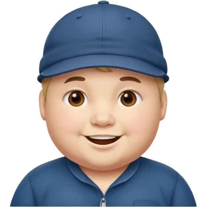 chubby boy wearing cap emoji