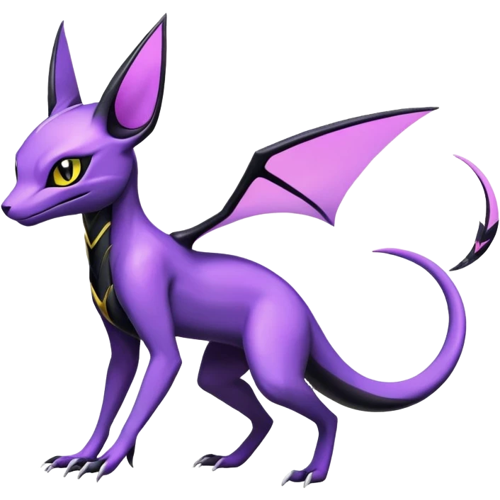Shiny Salandit-Noivern-Umbreon-Espeon-Hybrid (Full body) emoji