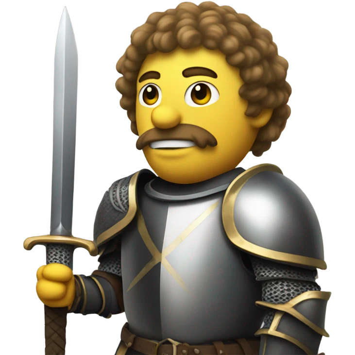 a knight with a rubber duck sword  emoji