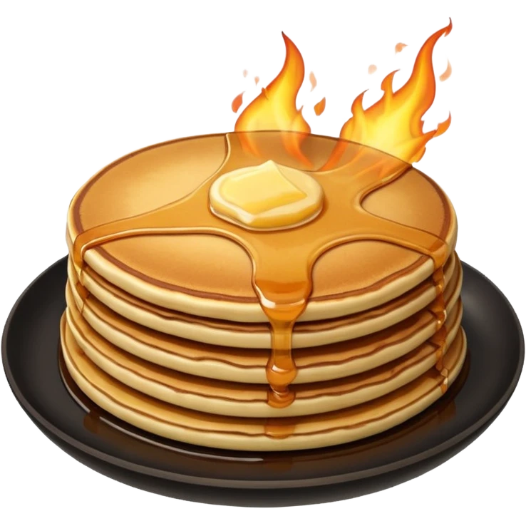 pancake on fire emoji