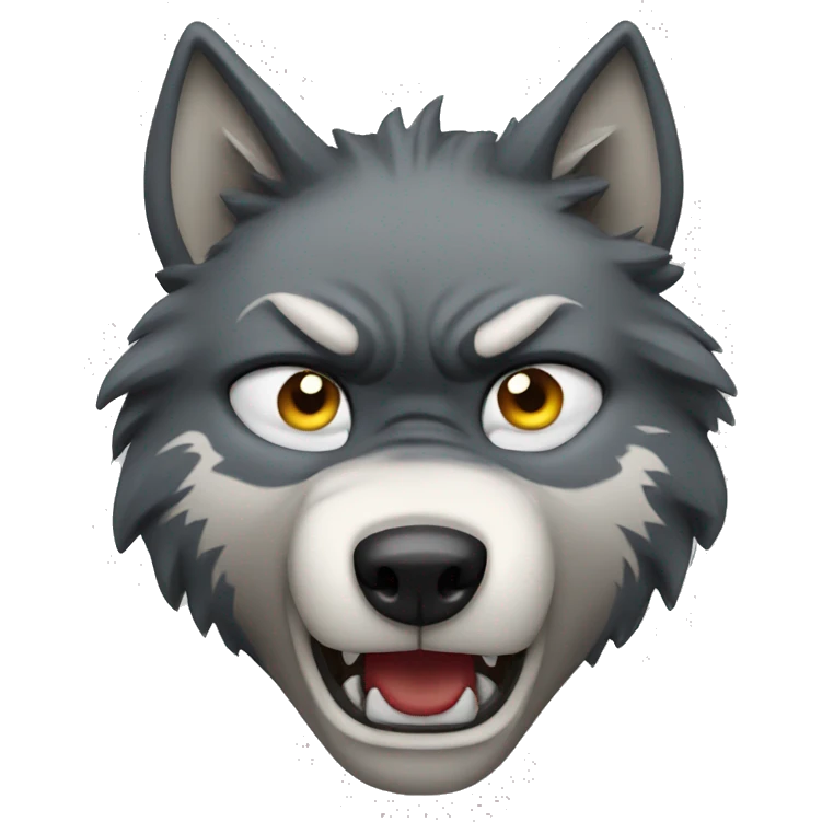 Angry wolf emoji