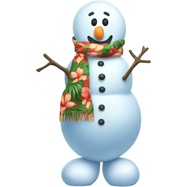 Snowman in Hawaiian shirt emoji