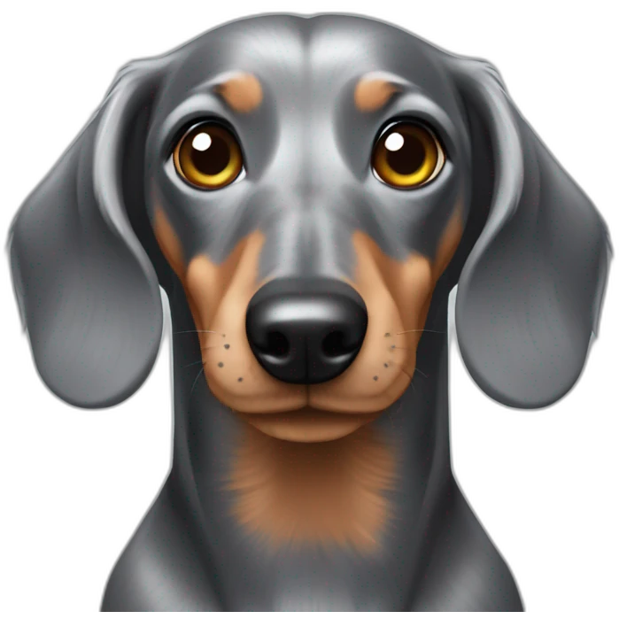 Dapple grey dachshund emoji