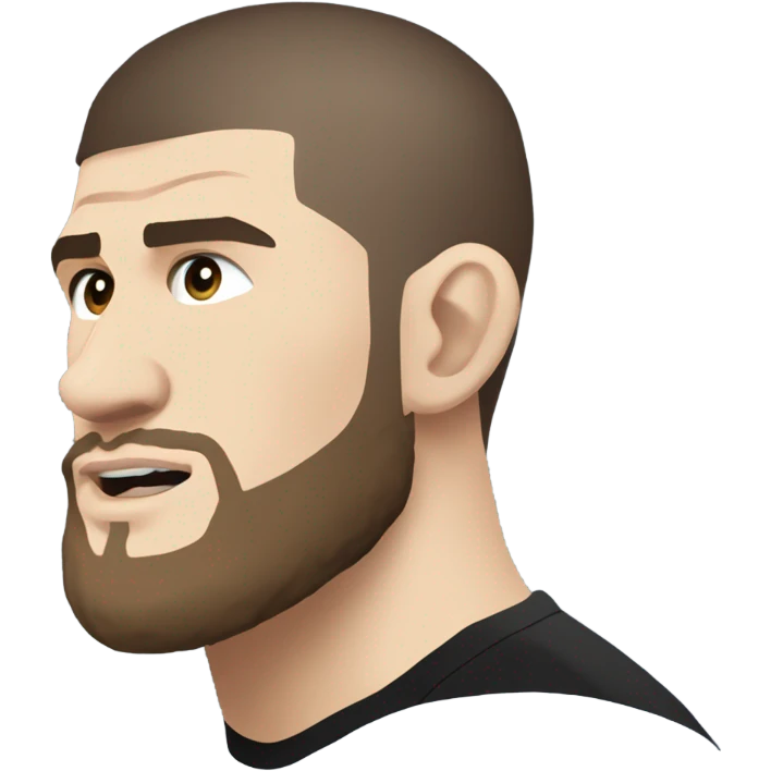 realistic khabib Side profile emoji