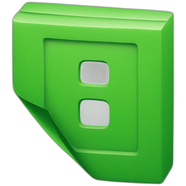 rectangular-logo-tilted-to-the-left-with-a-square-hole-in-the-middle green emoji
