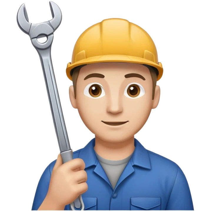 Male mechanic with wrench emoji
