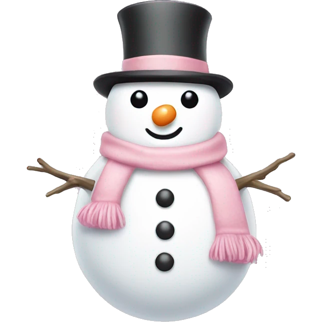 cute light pink snowman emoji