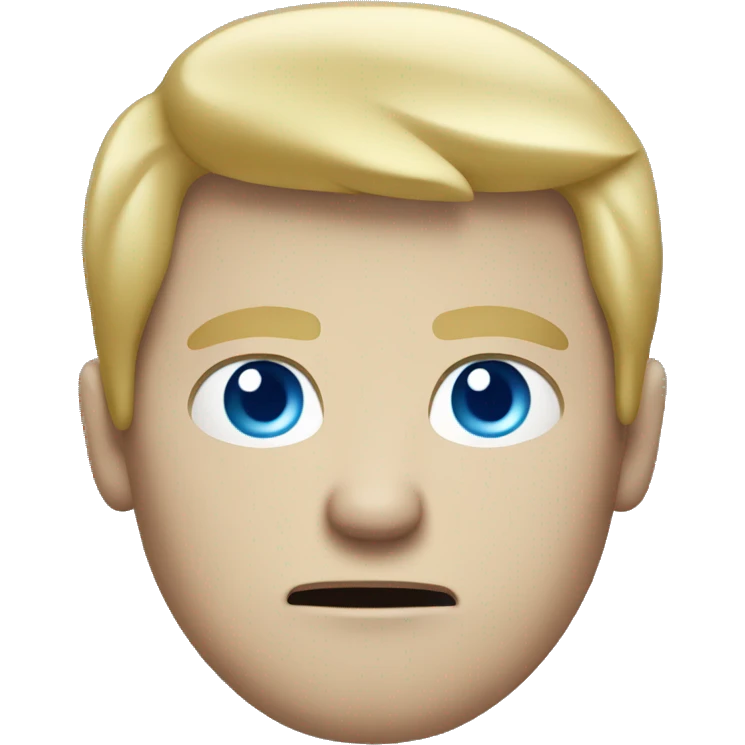 white guy with blue eyes and blond hair angry emoji