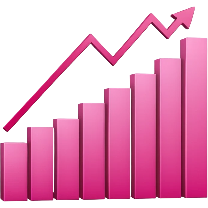 pink stock graph emoji