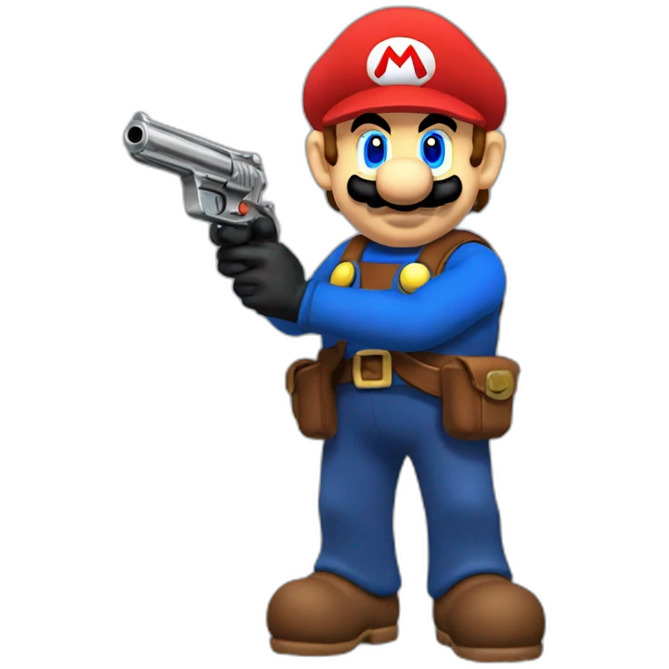 Mario avec pistolet emoji