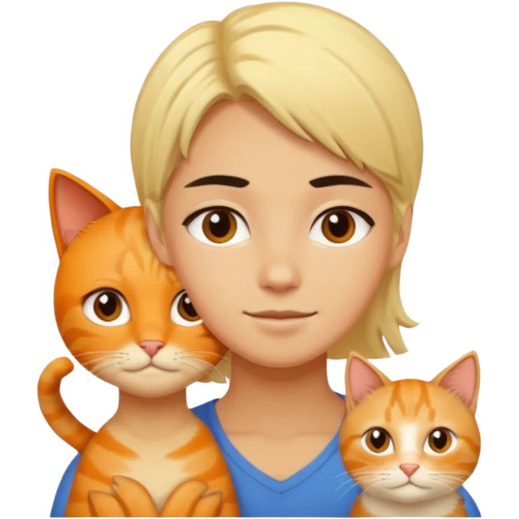 blond-hair-girl-and-black-hair-man-and-orange-cat emoji