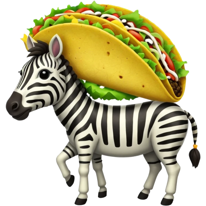 taco eating zebra emoji