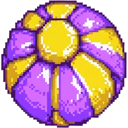 purple bomb low poly emoji
