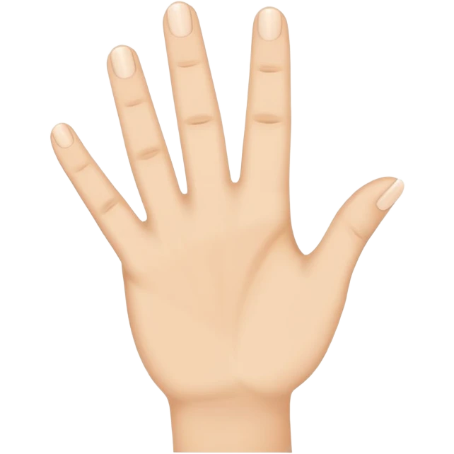 Hand with all fingers up except the ring finger emoji