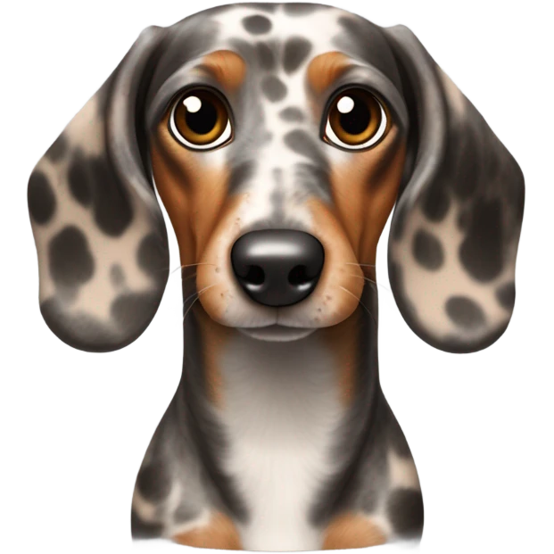 Dapple dachshund dog emoji