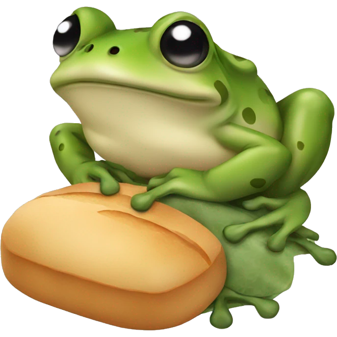 frog with bread emoji