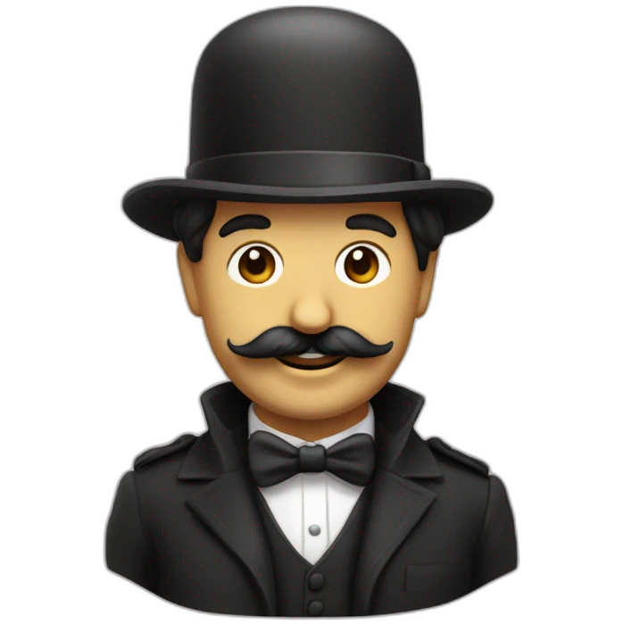 buda con bigote de chaplin emoji