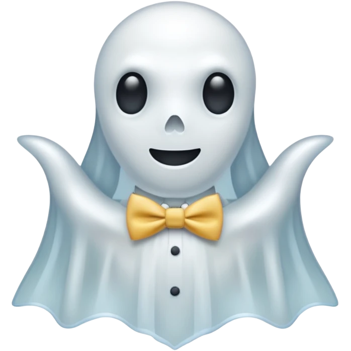 A ghost with a bowtie emoji