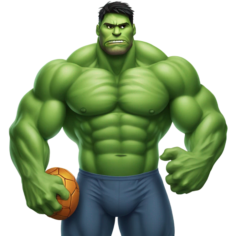 Messi holding fat hulk emoji