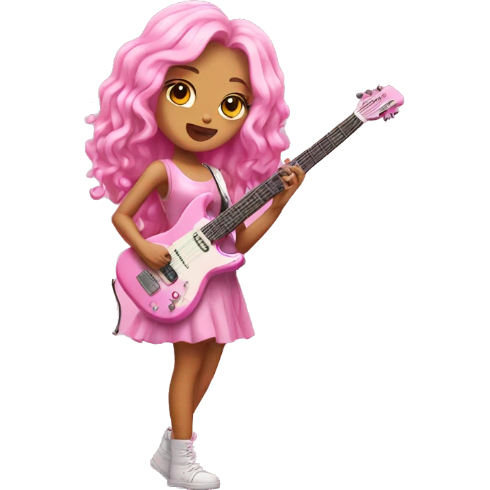 doja cat playing pink guitar emoji