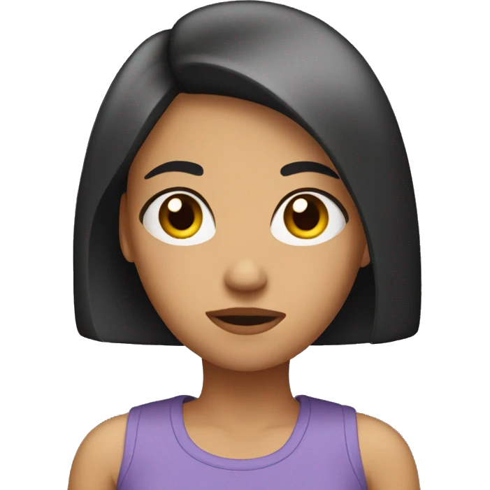 Girl with a bad bob emoji