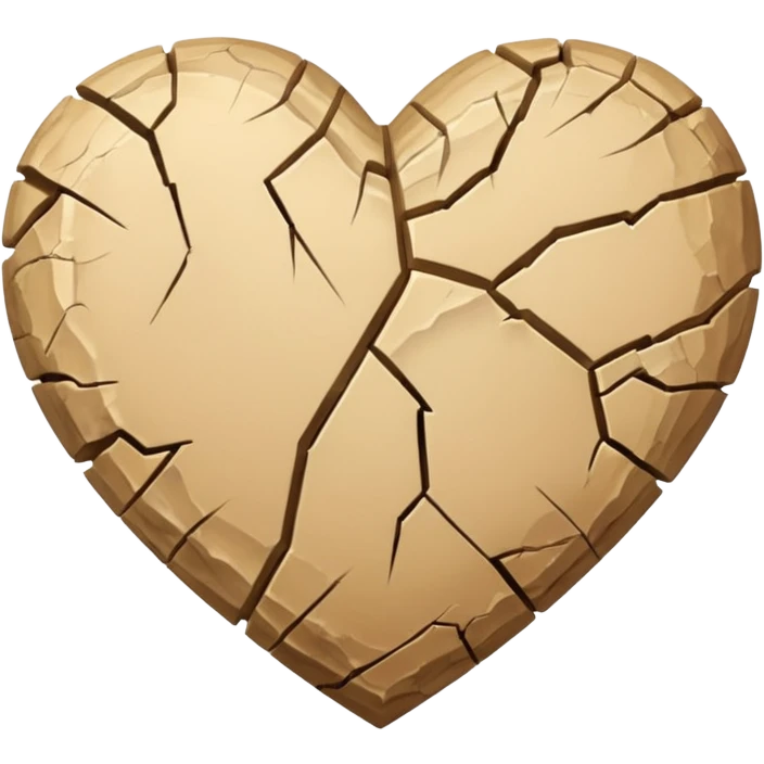 Beige heart with small crack  emoji