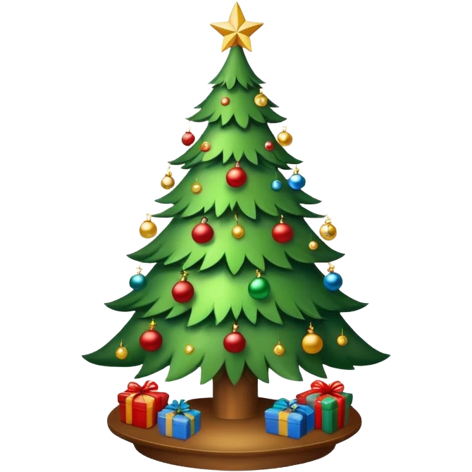 Christmas tree being decorated emoji