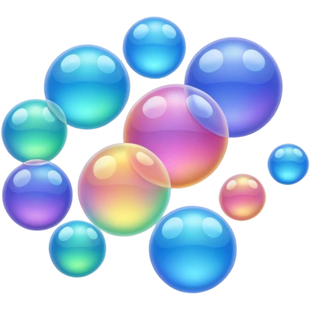 Millions of bubbles emoji